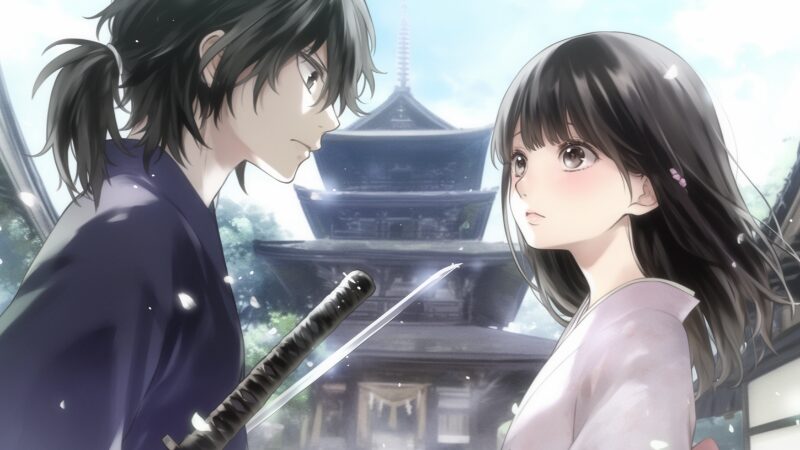 小山ゆう作品AZUMIとお〜い!竜馬の龍馬が出会うシーン