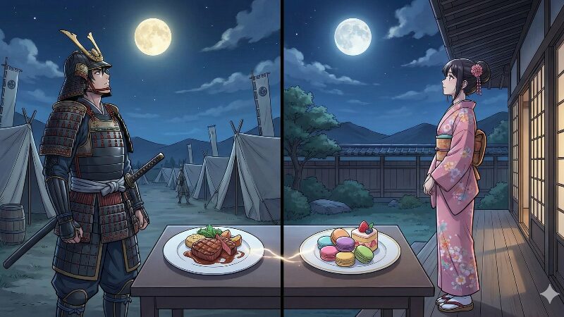 異なる場所にいながら同じ月を見上げ、料理の絆で繋がるケンとようこ