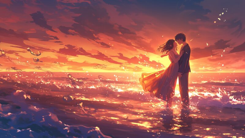 感動的と評価されるアニメ最終回の海辺のラストシーン