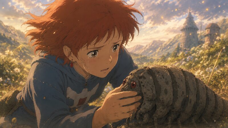 幼いナウシカの殺さないでという原点を描いたイメージ