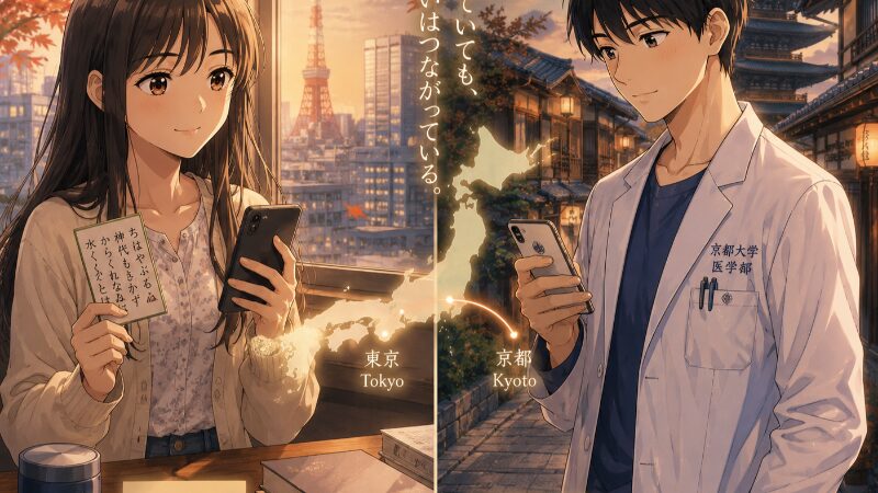 ちはやふる 大学生になった千早と太一が遠距離で互いを想うシーン