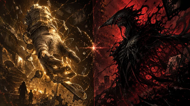 ガチアクタの人器とチェンソーマンの悪魔を対比したイメージ