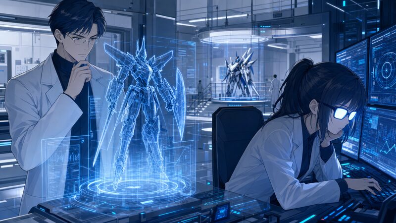 コードギアスの技術者系メガネキャラを象徴するイメージ