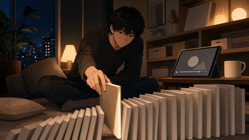 ダーウィン事変の原作コミックとアニメを読み比べるイメージイラスト