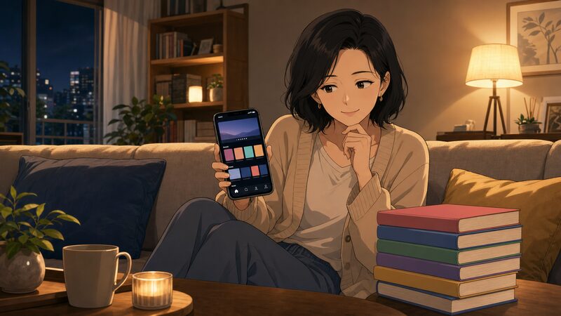 天界編を視聴と原作の両方で楽しむ女性のイメージ