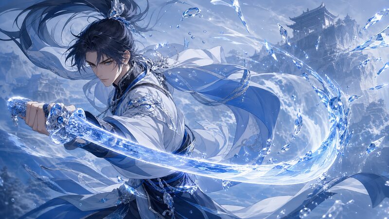 閻水で液体を刃に変える水鏡凍季也のイメージ