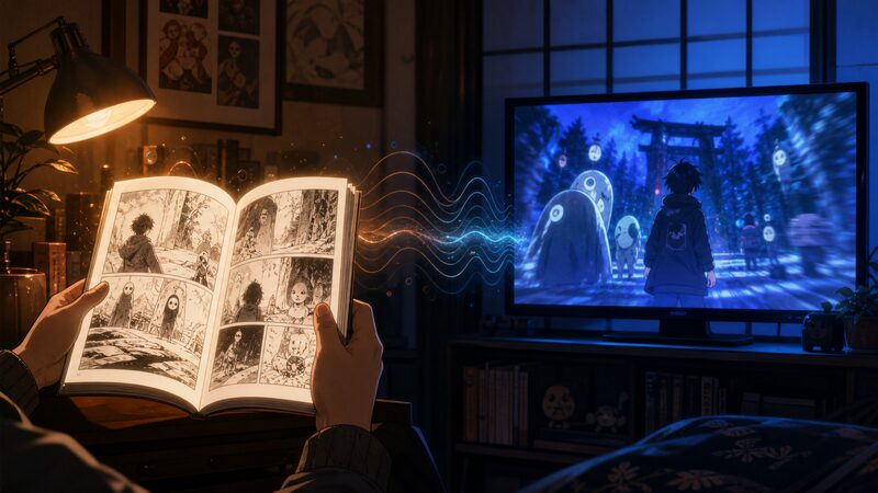 出禁のモグラのアニメ版と原作の体感速度の違いを表すイメージ