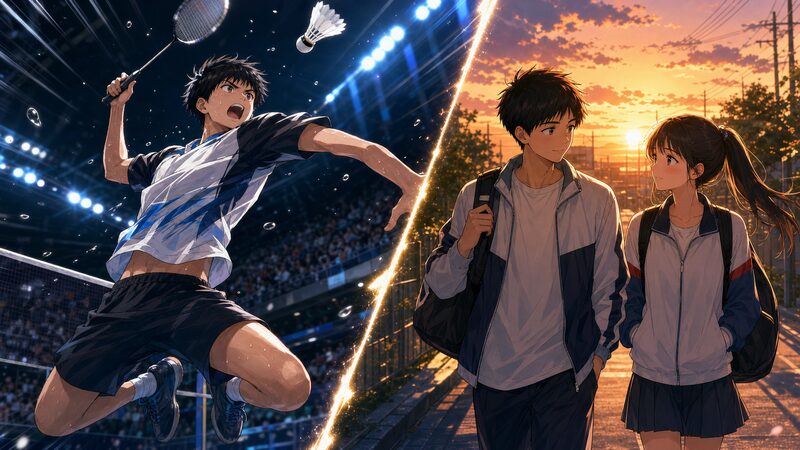 アオのハコの部活と恋愛が同じ熱量で描かれる作風を表したイラスト
