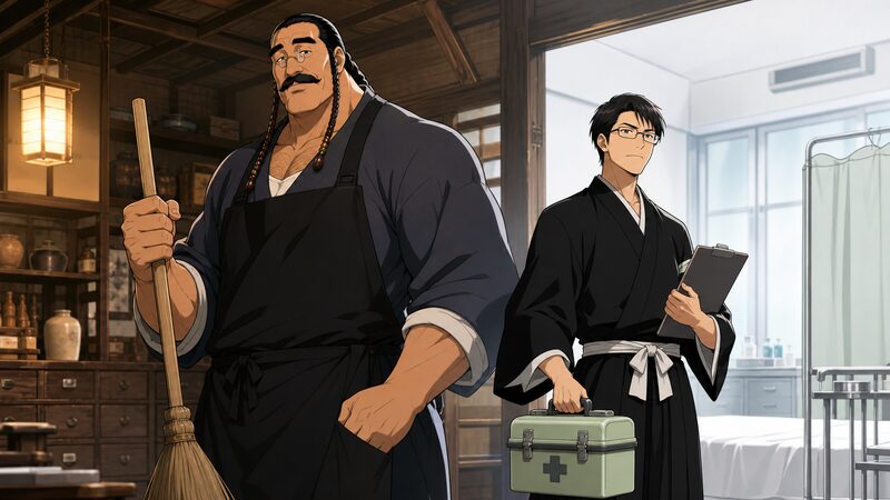 握菱鉄裁と伊江村八十千和という脇役のメガネキャラ2人
