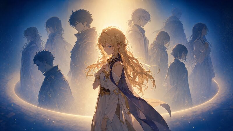 原作とアニメの視点の違いを表現したアニメ調イメージ