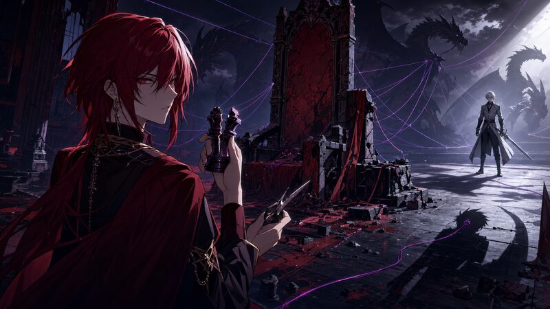 竜の神へ反逆したクリムゾンと切断された魔力の糸