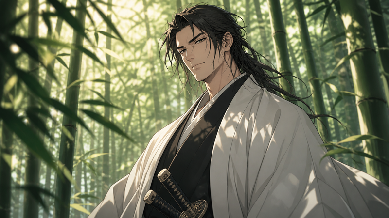 飛天御剣流13代目・比古清十郎(Hiko Seijuro)のプロフィールを象徴するイメージイラスト