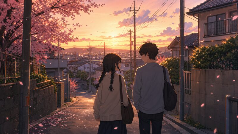 記憶を失った寧子と良太が静かな日常へ戻っていくイメージ