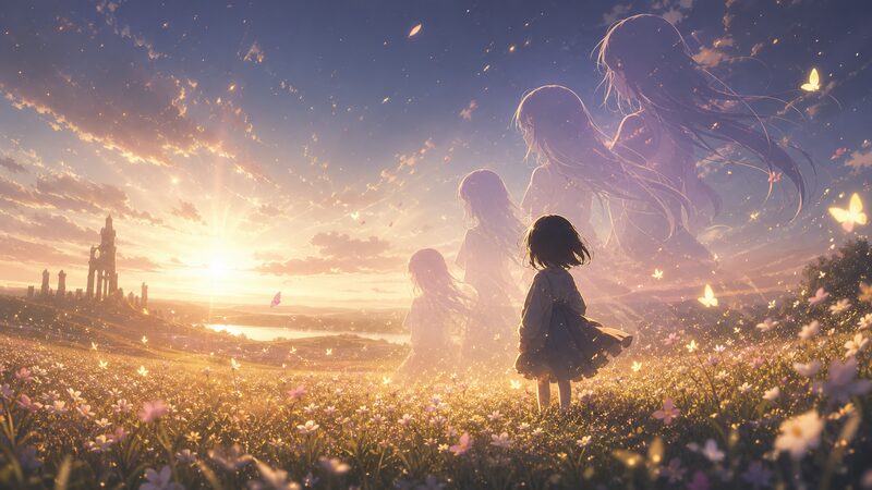 カズミが単行本18巻で幼い姿として再登場する場面を象徴するイメージ