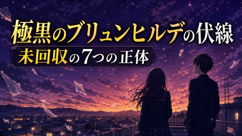 極黒のブリュンヒルデの伏線と未回収の正体を象徴する夕暮れの屋上イメージ